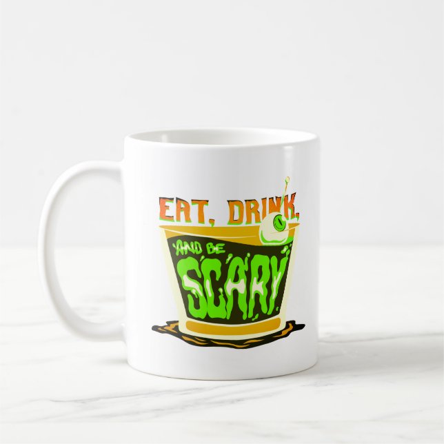 Taza De Café Comer bebida y dar miedo (Izquierda)