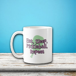 Taza De Café Comer bola de piquetes de sueño repetir en un remo