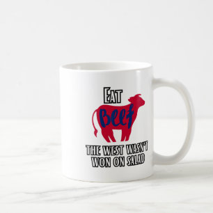 Taza De Café Comer carne El Oeste no ganó en una ensalada