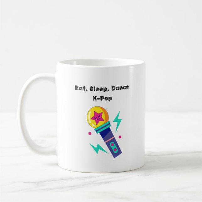 Taza De Café Comer, dormir, bailar K-Pop (Izquierda)