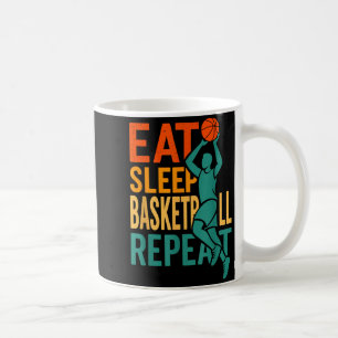 Taza De Café Comer dormir baloncesto repetir