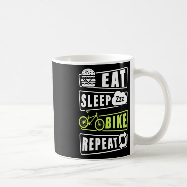 Taza De Café Comer Dormir Bicicleta Repetir  (Derecha)