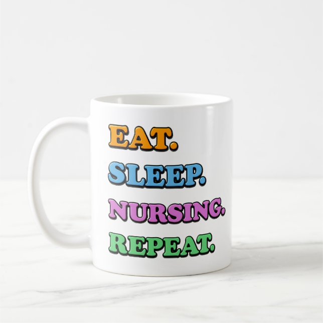 Taza De Café comer dormir enfermería reprat (Izquierda)