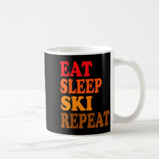 Taza De Café Comer dormir esquiar repetir invierno montañas lod