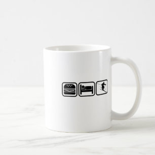 Taza De Café Comer, Dormir, Esquiar Y Repetir Me Encanta Esquia