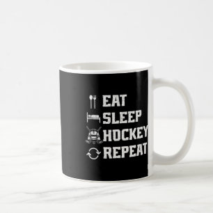 Taza De Café Comer Dormir Hockey Repetir Jugador de Hockey sobr
