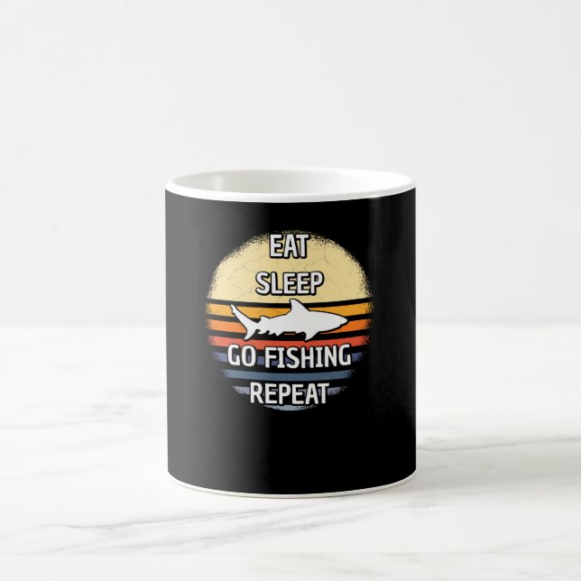 Taza De Café Comer Dormir Ir Pescar Repetir (Centro)