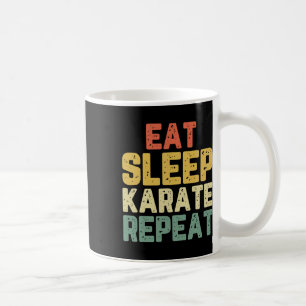 Taza De Café Comer Dormir Karate Repetir Divertido Genial Amant