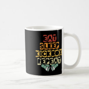 Taza De Café Comer Dormir Kickbox Repetir Mma Kickboxing Kickbo