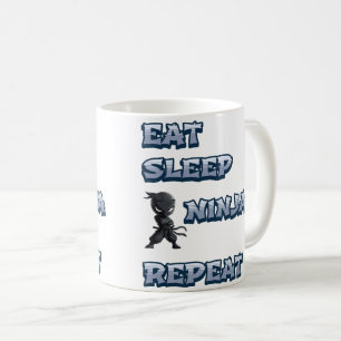 Taza De Café Comer, dormir, Ninja, repetir