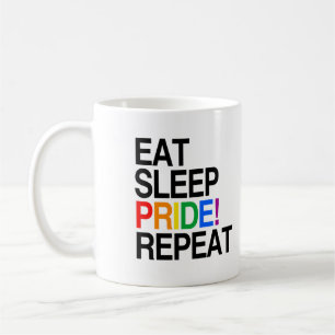 Taza De Café Comer Dormir Orgullo Repetir