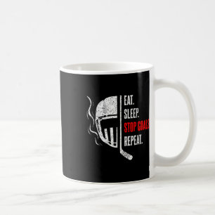 Taza De Café Comer Dormir Parar Metas Repetir Portero Guardamet