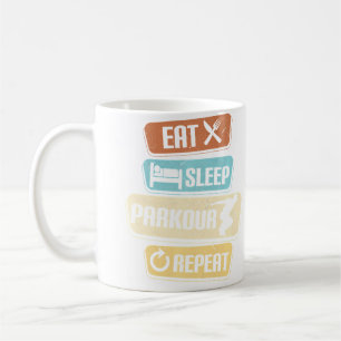 Taza De Café Comer Dormir Parkour Repetir Parkour