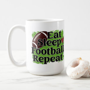 Taza De Café Comer, dormir, repetir fútbol