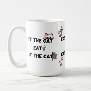Taza De Café Comer el gato gracioso