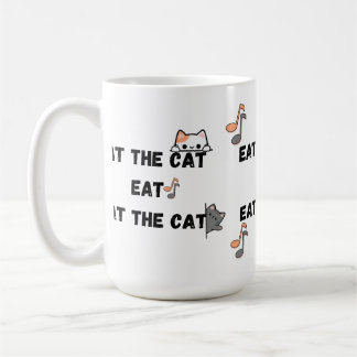Taza De Café Comer el gato gracioso