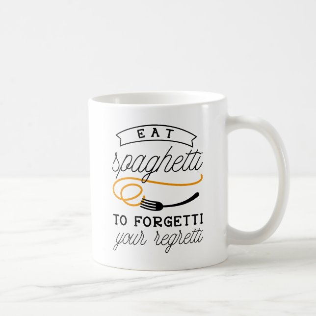Taza De Café Comer Espaguetis (Derecha)