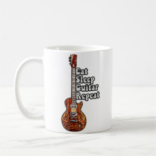 Taza De Café Comer guitarra del sueño repetido.