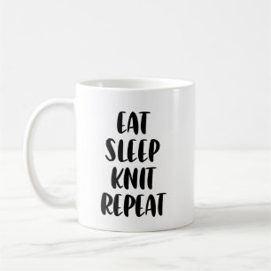 Taza De Café Comer Knit Sleep Repetir