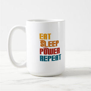 Taza De Café Comer la repetición de la potencia del sueño diver