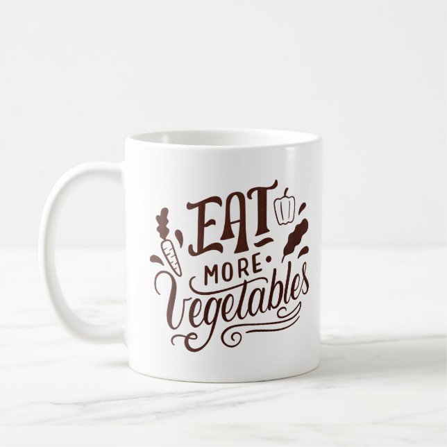 TAZA DE CAFÉ COMER MÁS VERDURAS (Izquierda)