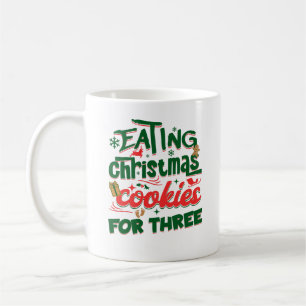 Taza De Café Comer Navidades Cookies Para Tres Divertidos Bebés