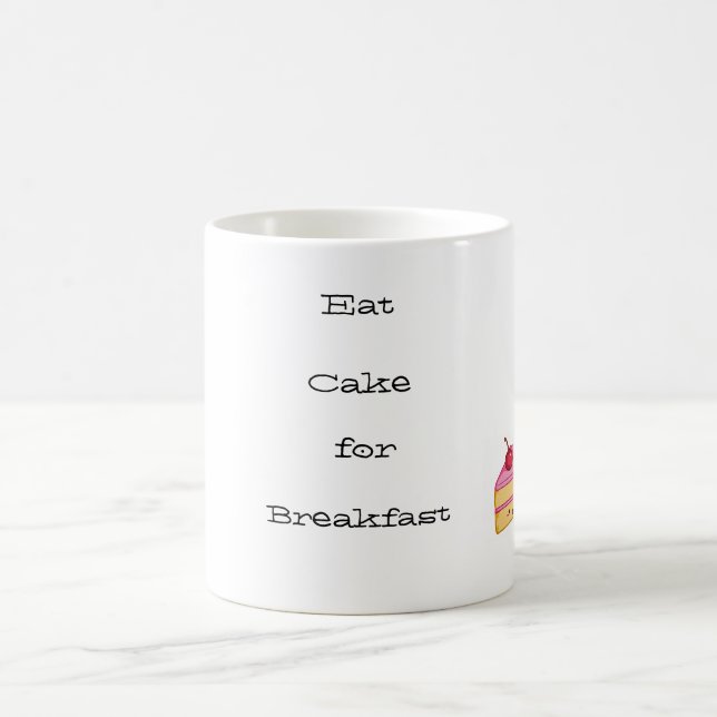 Taza De Café Comer PASTEL para desayunar (Centro)