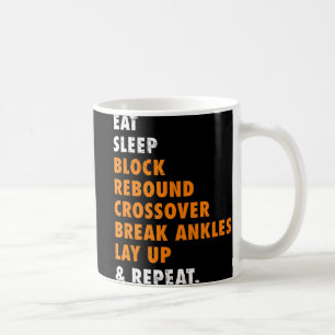 Taza De Café Comer Sleep Basketball Repetir regalo divertido pa