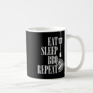 Taza De Café Comer Sleep Bbq Repetir Rbecula Graciosa Grilling