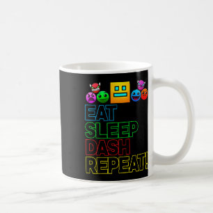 Taza De Café Comer Sleep Dash Repetir videojuego Geometría Vide