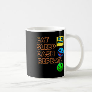 Taza De Café Comer Sleep Dash Repetir videojuego Geometría Vide