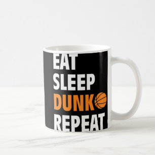 Taza De Café Comer Sleep Dunk Repetir Fun Baloncesto Bball