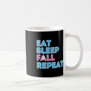 Taza De Café Comer Sleep Fall Repetir videojuego Chicos Video G