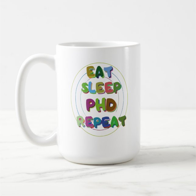 Taza De Café Comer Sleep PHD Repetir (Izquierda)