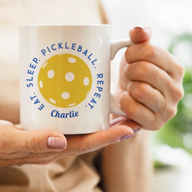 Taza De Café Comer Sleep Repetir: Pickleball (Subido por el creador)