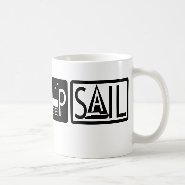 Taza De Café Comer Sleep Sail Mugs (Derecha)
