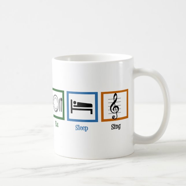 Taza De Café Comer Sleep Sing (Derecha)