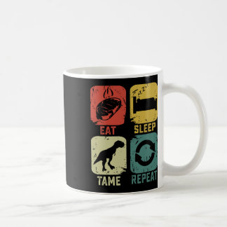 Taza De Café Comer Sleep Tame Repetir Dinosaurio Gaming Geek Fu