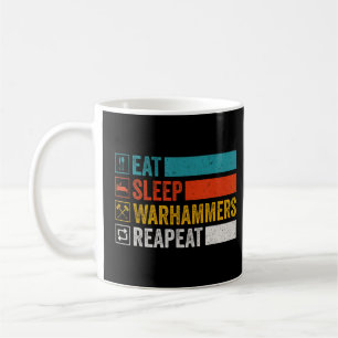Taza De Café Comer Sleep Warhammers Repetir Gamer Retro Video G