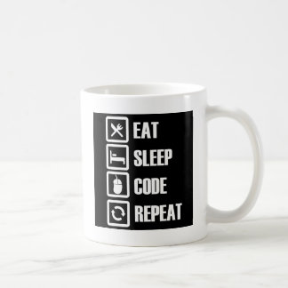 Taza De Café - comer-sueño-código-repetición