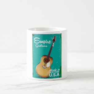 Taza De Café Comercial de guitarra acústica vintage