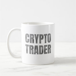 Taza De Café Comerciante de criptografía de gradiente gris