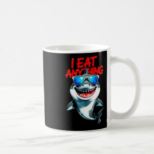 Taza De Café Comí cualquier cosa - Pegatina de actitud de tibur