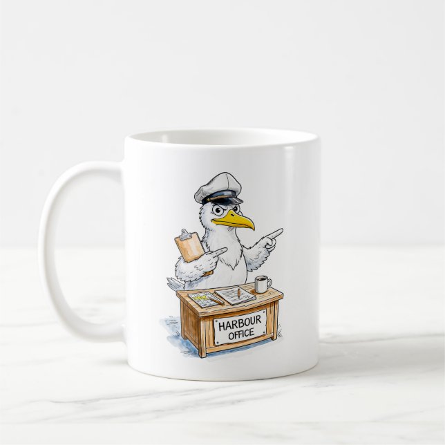 Taza De Café Comic Bird Harbour Officer (Izquierda)