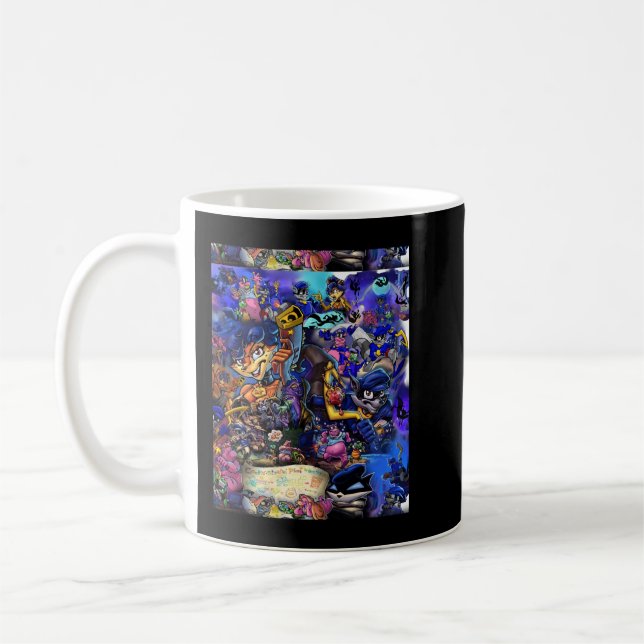 Taza De Café Comic Collage Sly Cooper Graphic (Izquierda)
