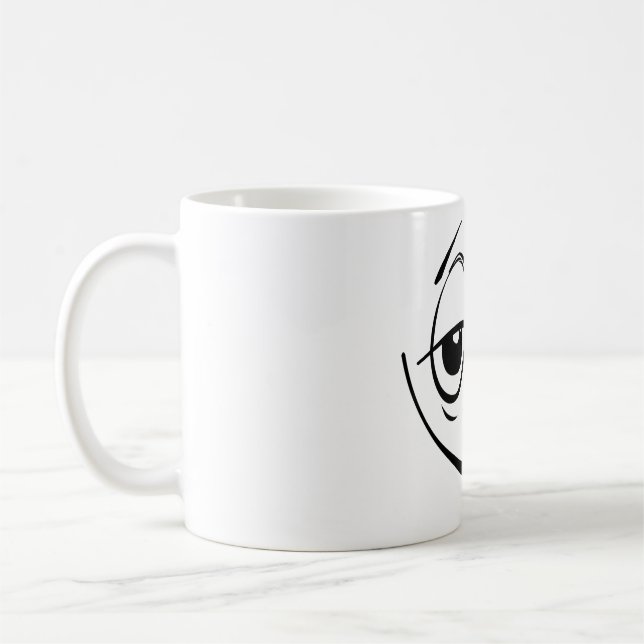 Taza De Café Comic Funny Hombre Hombre Mister Lip Eyes Face (Izquierda)