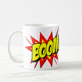 Taza De Café Comic Pop Art Amarillo rojo BOOM Novedad Funny