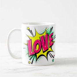 Taza De Café Comic Pop Art Morple Yellow Love Novedad Funny