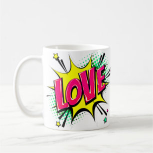 Taza De Café Comic Pop Art Morple Yellow Love Novedad Funny