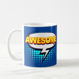 Taza De Café Comic Pop Art Novedad ACOGEDORA amarilla azul